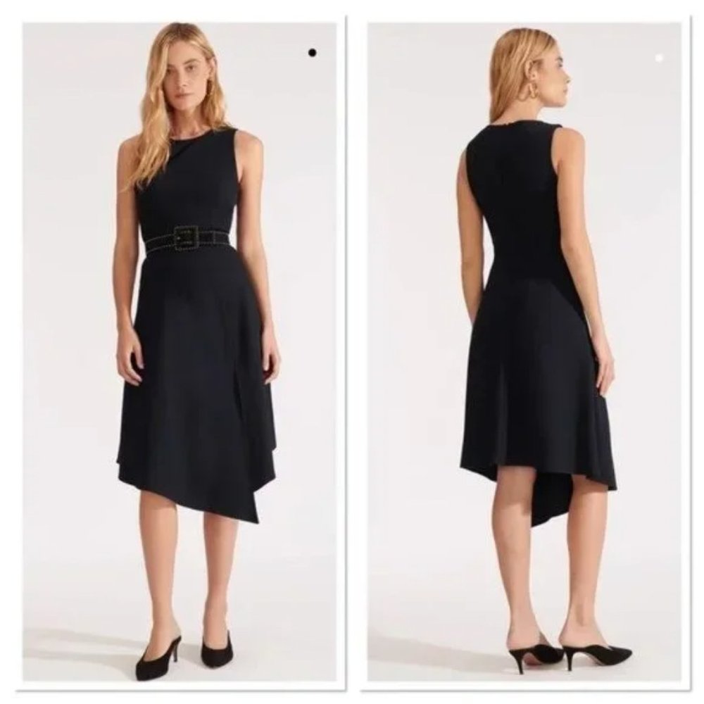 Veronica Beard NWT Angelica Split Hem Dress Navy Size 2